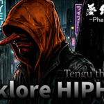 Japanese Folklore Hip-Hop, folklore hiphop artwork, anime girl yokai visual, Phantom Tone Tengu the wings cover