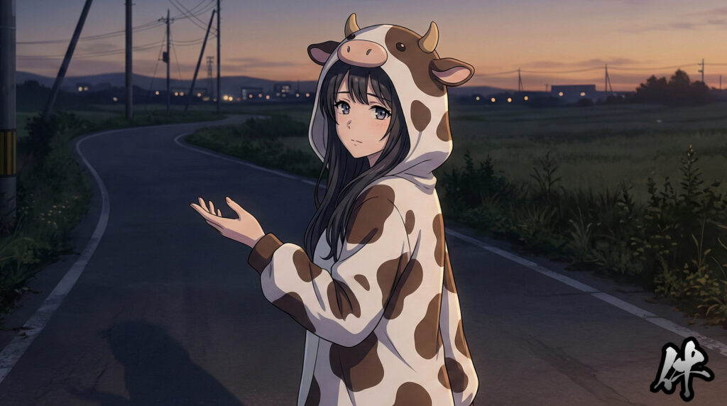 A modern reinterpretation inspired by Kudan, portraying a human-faced beast delivering a prophecy, representing unavoidable disaster, ominous foresight, and truth announced too late.