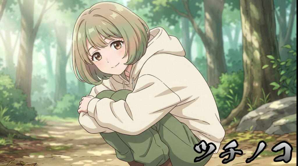 Modern reinterpretation of Tsuchinoko as a yokai girl, embodying folkloric anomaly, ambiguity, and the unsettling presence of something familiar behaving incorrectly in Japanese tradition.