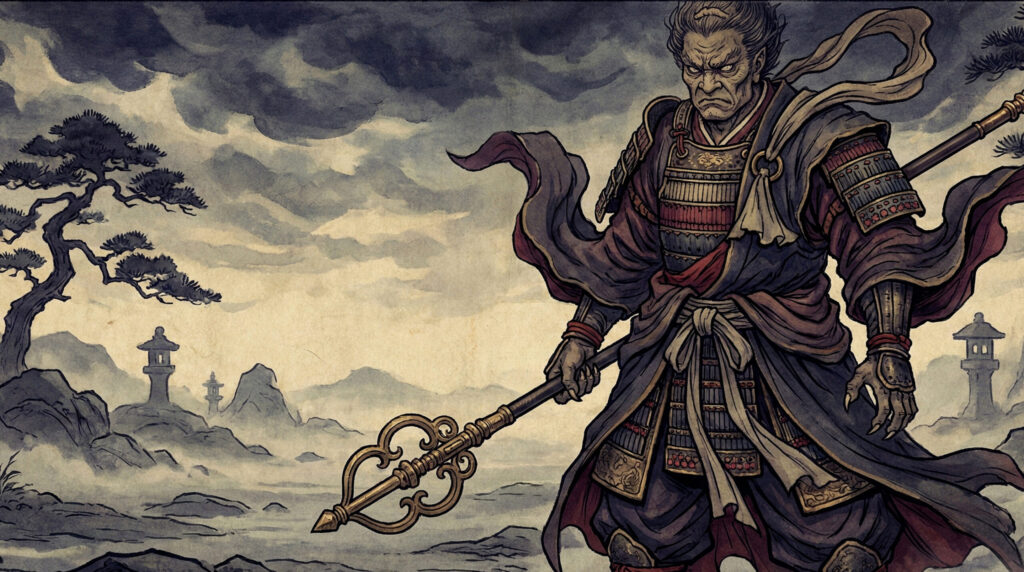 Ancient Japanese Buddhist demon Yasha